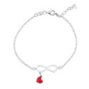 PULSERA INFINITO + CORAZON ESMALTE - PU5472R