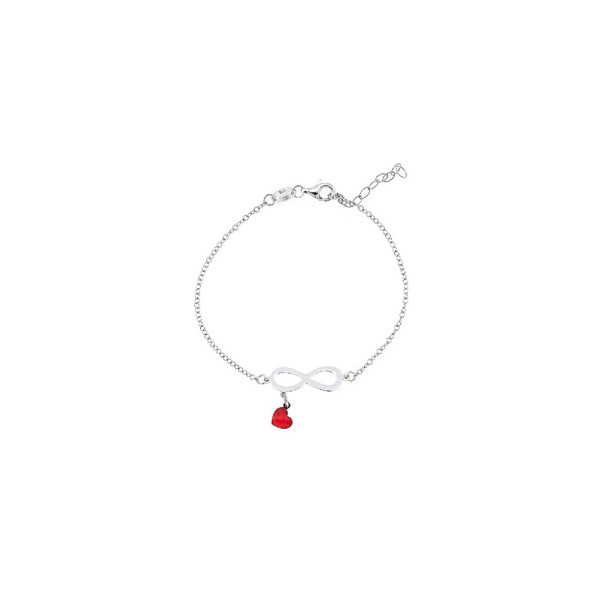 PULSERA INFINITO + CORAZON ESMALTE - PU5472R