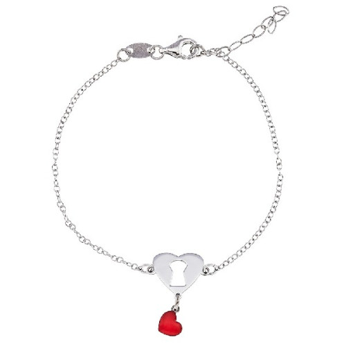 PULSERA CORAZON CERRADURA + CORAZON ESMALTE - PU5473R