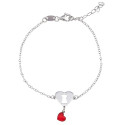 PULSERA CORAZON CERRADURA + CORAZON ESMALTE - PU5473R