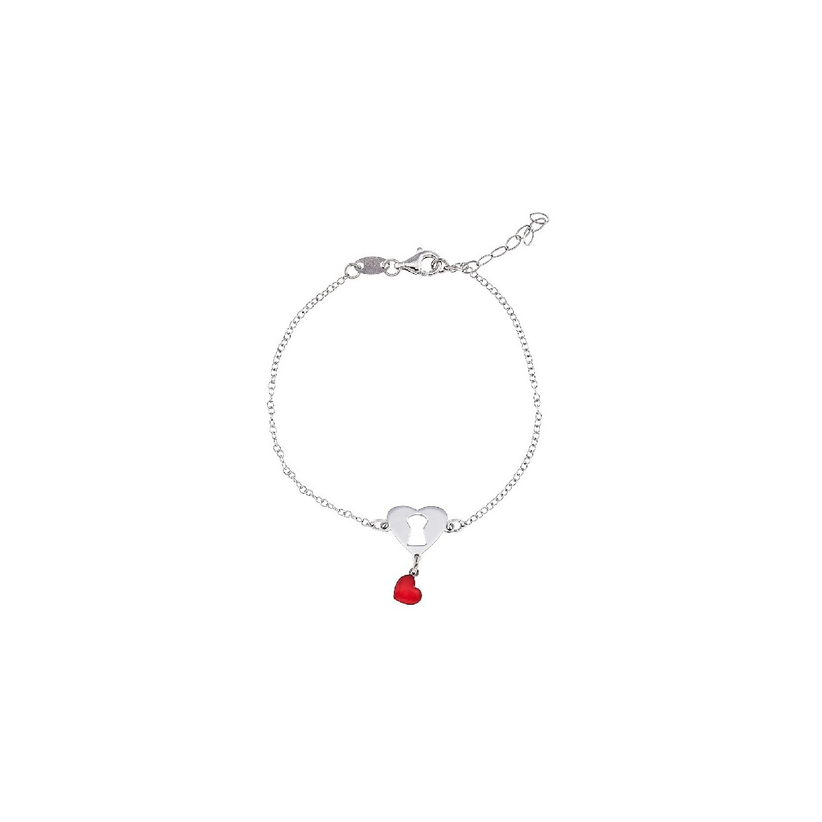 PULSERA CORAZON CERRADURA + CORAZON ESMALTE - PU5473R