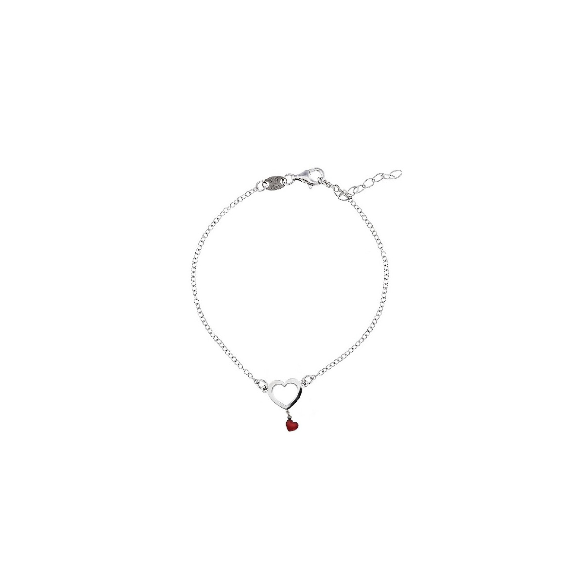 PULSERA CORAZON + CORAZON ESMALTE - PU5474R