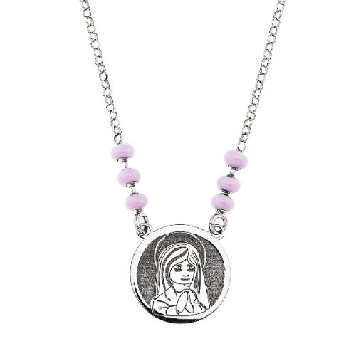 G. MEDALLA VIRGEN NIÑA DE FRENTE ESMALTE - GA1765R/14