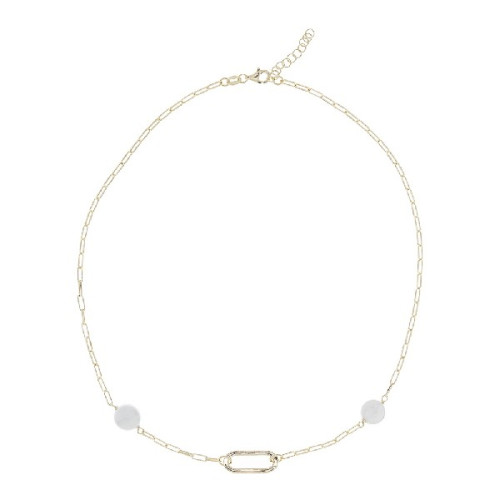 G. 2 PERLAS PLANA + OVAL CENTRO - GA1768CH