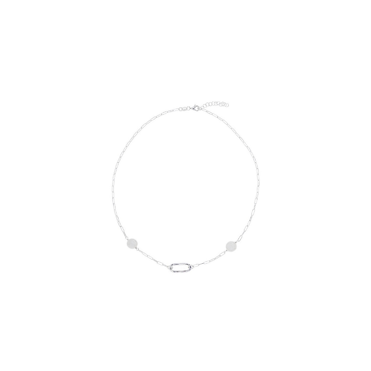 G. 2 PERLAS PLANA + OVAL CENTRO - GA1768R