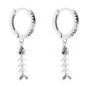 PENDIENTE ARO CZ MULTICOLOR + RASPA  - PE5848/24R