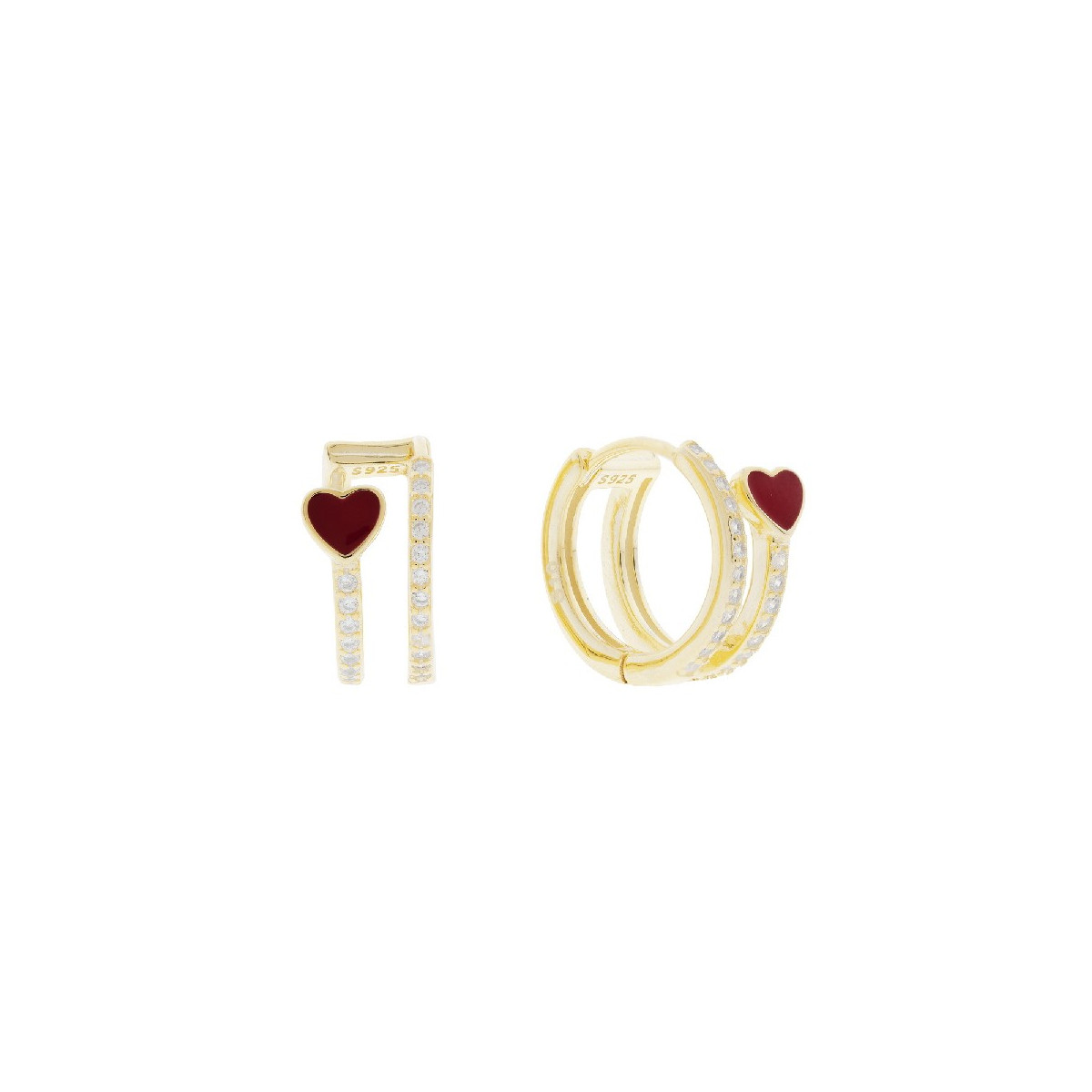 P. ARO DOBLE CORAZON CZ ESMALTE - PE6107CH/13