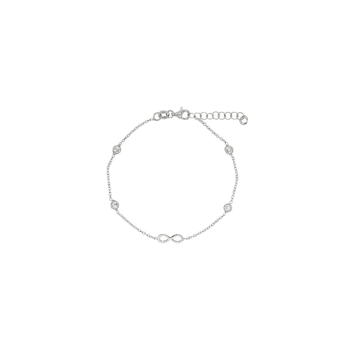 P. CADENA INFINITO LISO CENTRO + 4 CZ - PU5464R/04