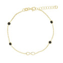 P. CADENA INFINITO LISO CENTRO + 4 CZ - PU5464CH/10