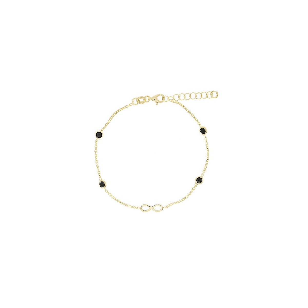 P. CADENA INFINITO LISO CENTRO + 4 CZ - PU5464CH/10