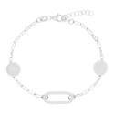 PULSERA 2 PERLA PLANA + OVAL CENTRO - PU5498R