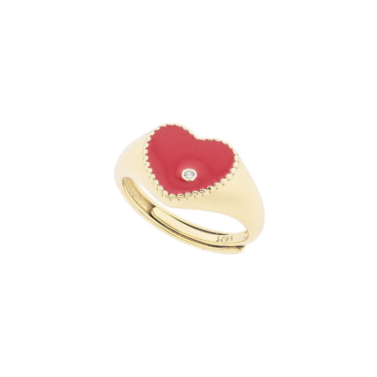 S. SELLO CORAZON ESMALTE CZ AJUST 1 MICR - SO1554CH/13