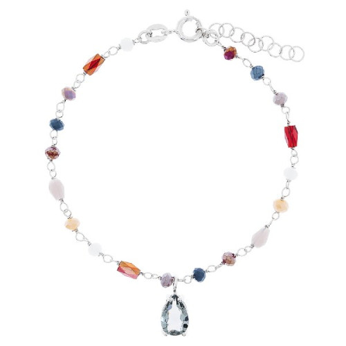 P. PIEDRAS MULTICOLOR + CZ LAGRIMA - PU5517R/18