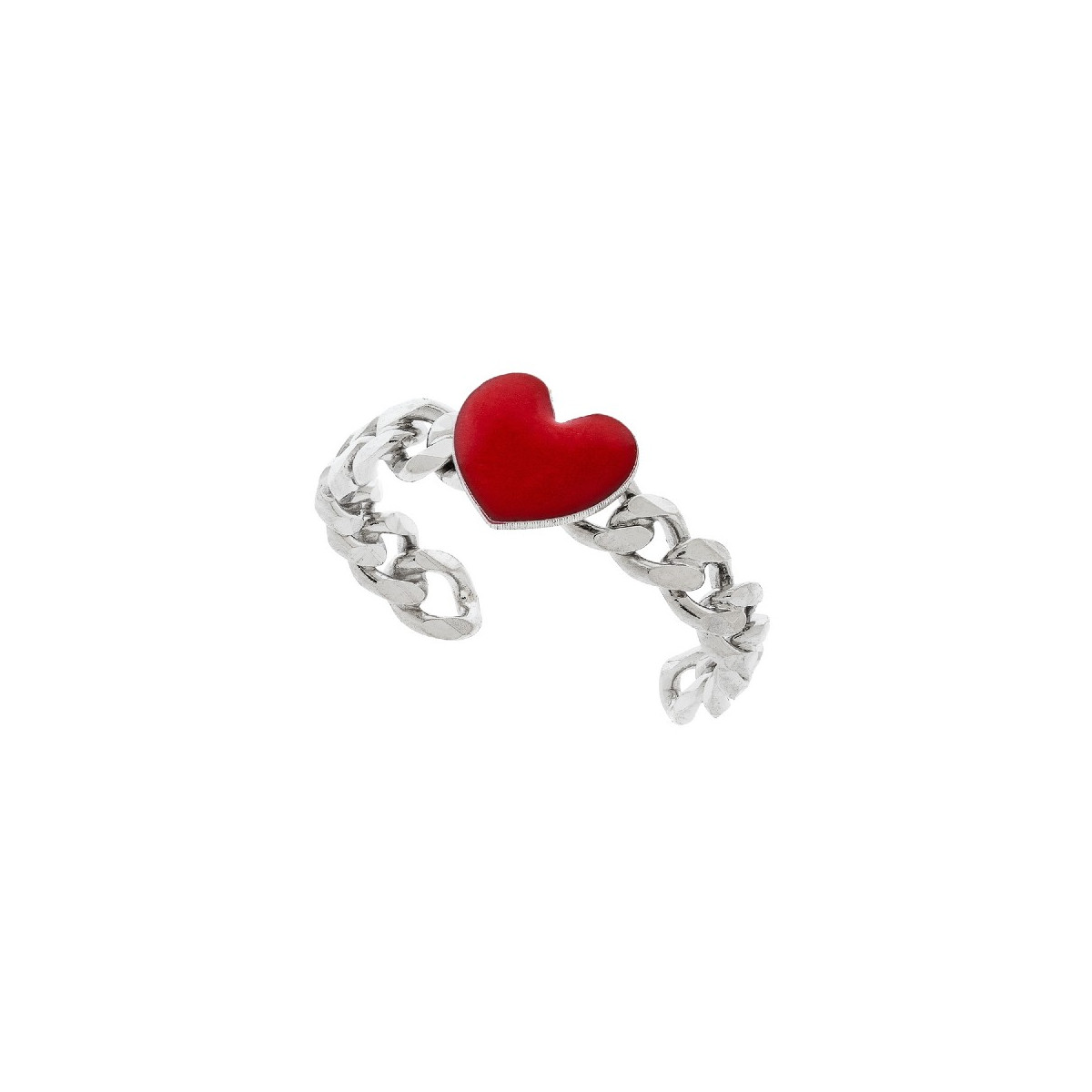 ANILLO BARBADO CORAZON ESMALTE - SO1563R/13