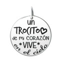 MEDALLA UN TROCITO DE MI CORAZON CIELO - CO2594
