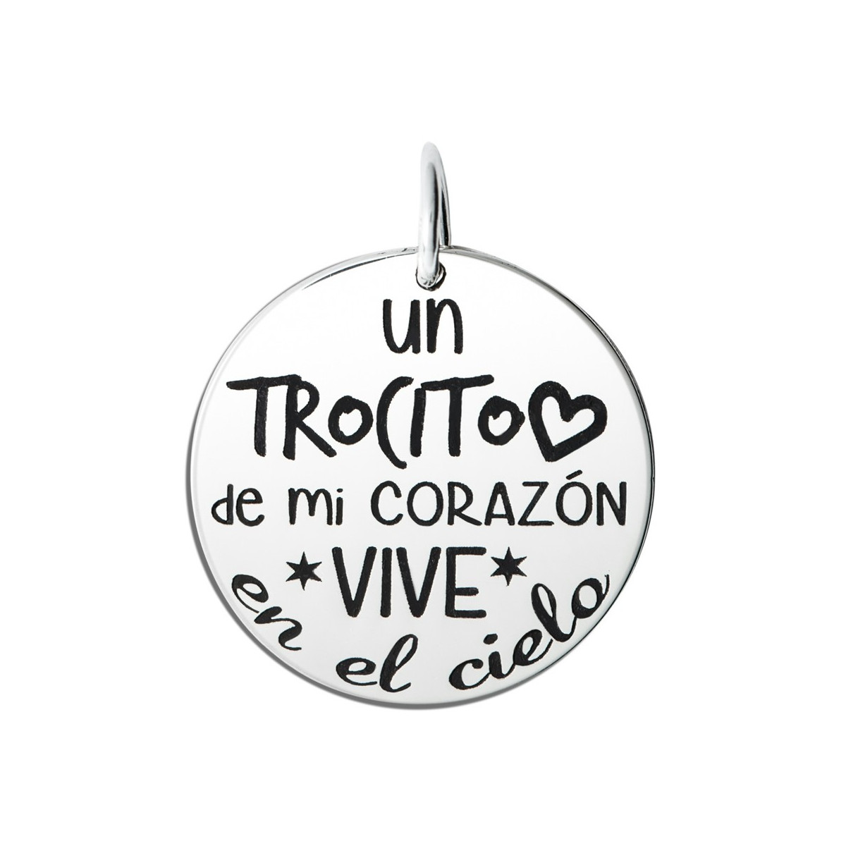 MEDALLA UN TROCITO DE MI CORAZON CIELO - CO2594