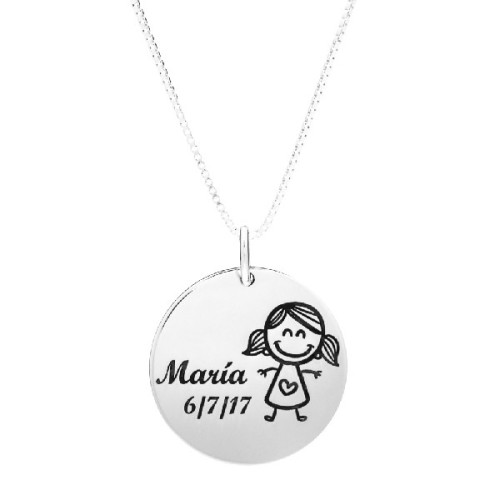 MEDALLA NIÑA + NOMBRE + FECHA PERSONALIZACIÓN - CO2606