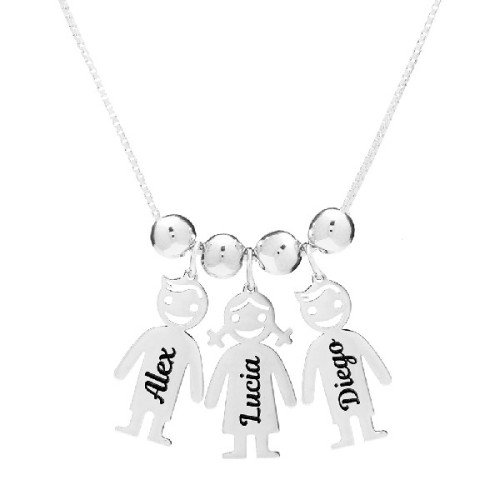COLLAR 1 NIÑA + 2 NIÑOS PERSONALIZADO - CO2625