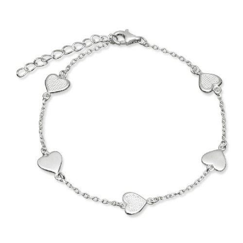 PULSERA 5 CORAZONES 2 LISOS - PU4423