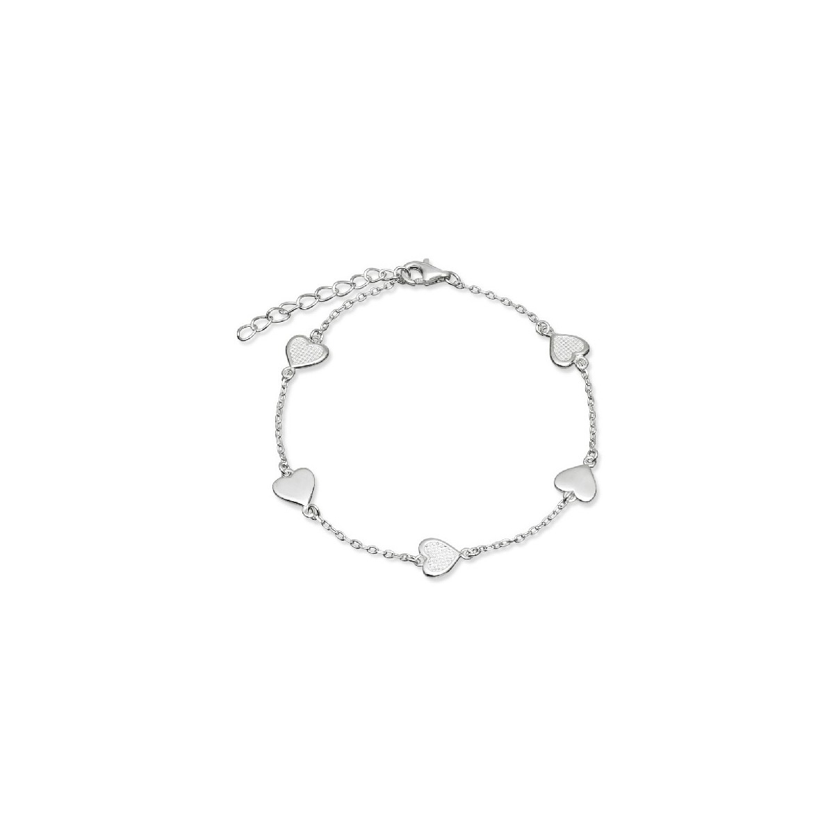 PULSERA 5 CORAZONES 2 LISOS - PU4423