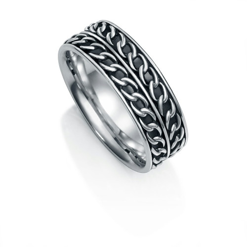 ANILLO HOMBRE 2 FILAS ENVEJECIDO - SO1266