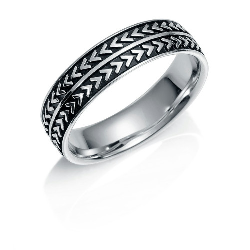 ANILLO HOMBRE 2 FILAS ESPIGA ENVEJECIDO - SO1270