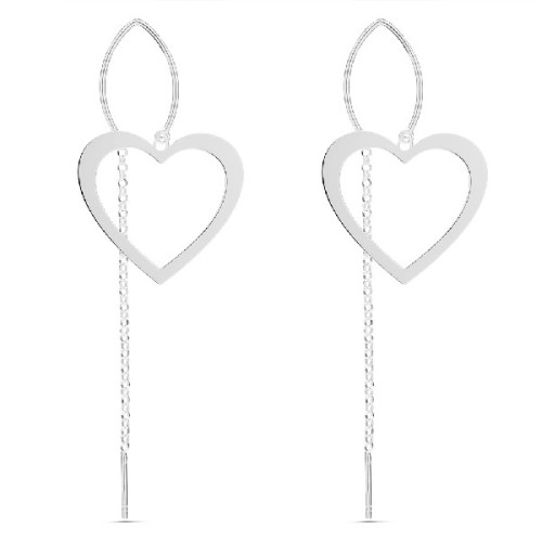 PENDIENTE CORAZON CADENA + GANCHO - PE5077