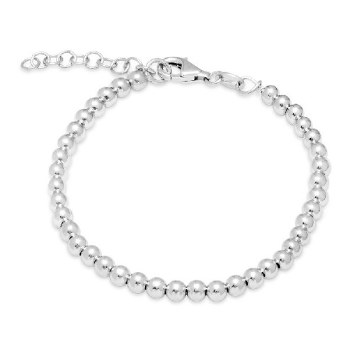 PULSERA BOLAS 4MM RODIO - PU4454R