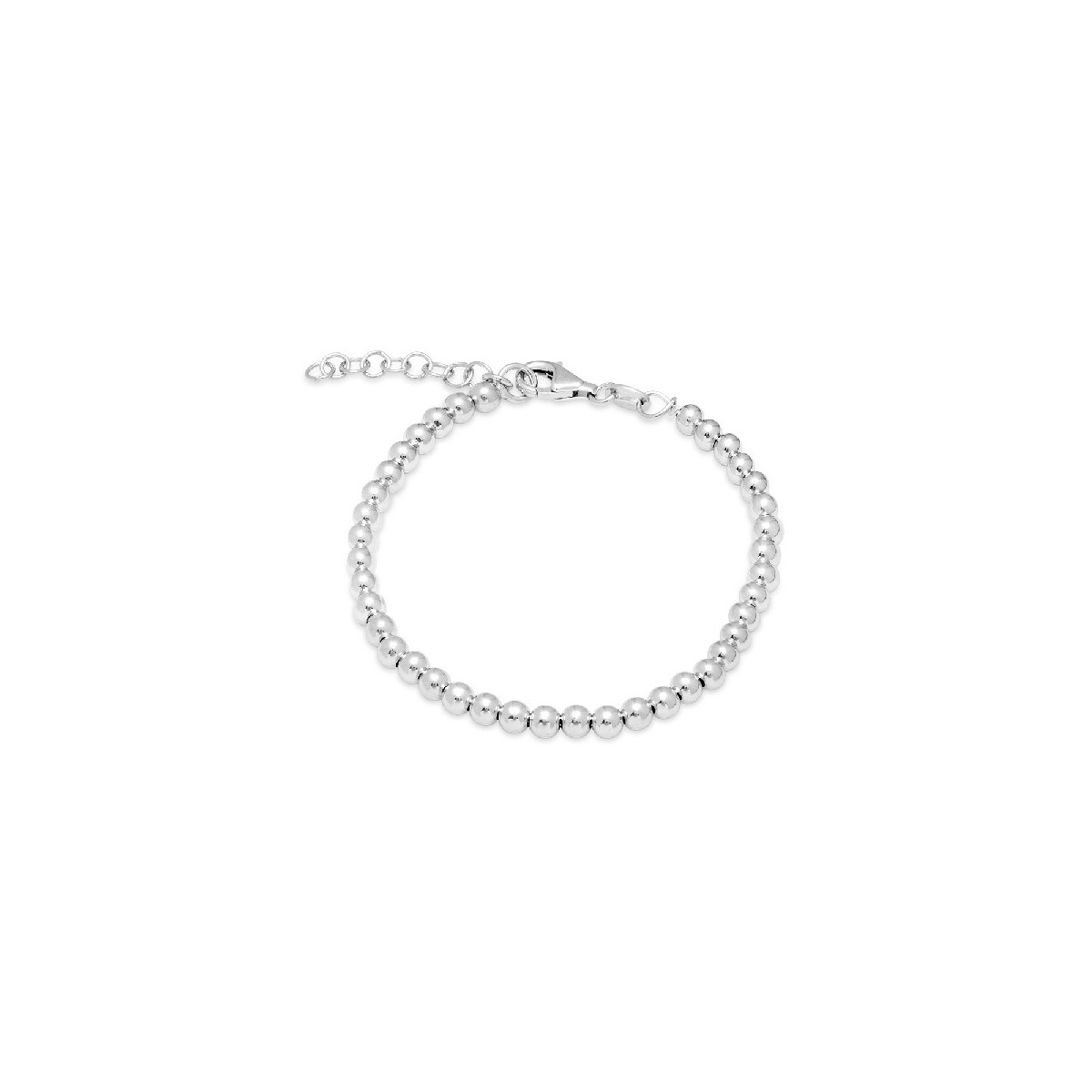 PULSERA BOLAS 4MM RODIO - PU4454R