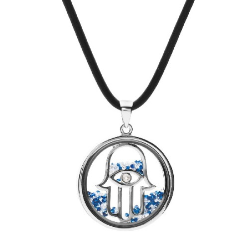 COLGANTE MANO DE FATIMA REDONDO CRISTAL - CO2551