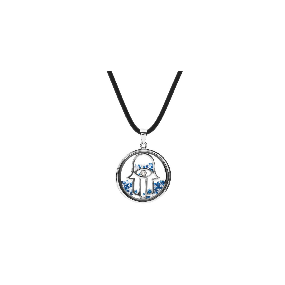 COLGANTE MANO DE FATIMA REDONDO CRISTAL - CO2551