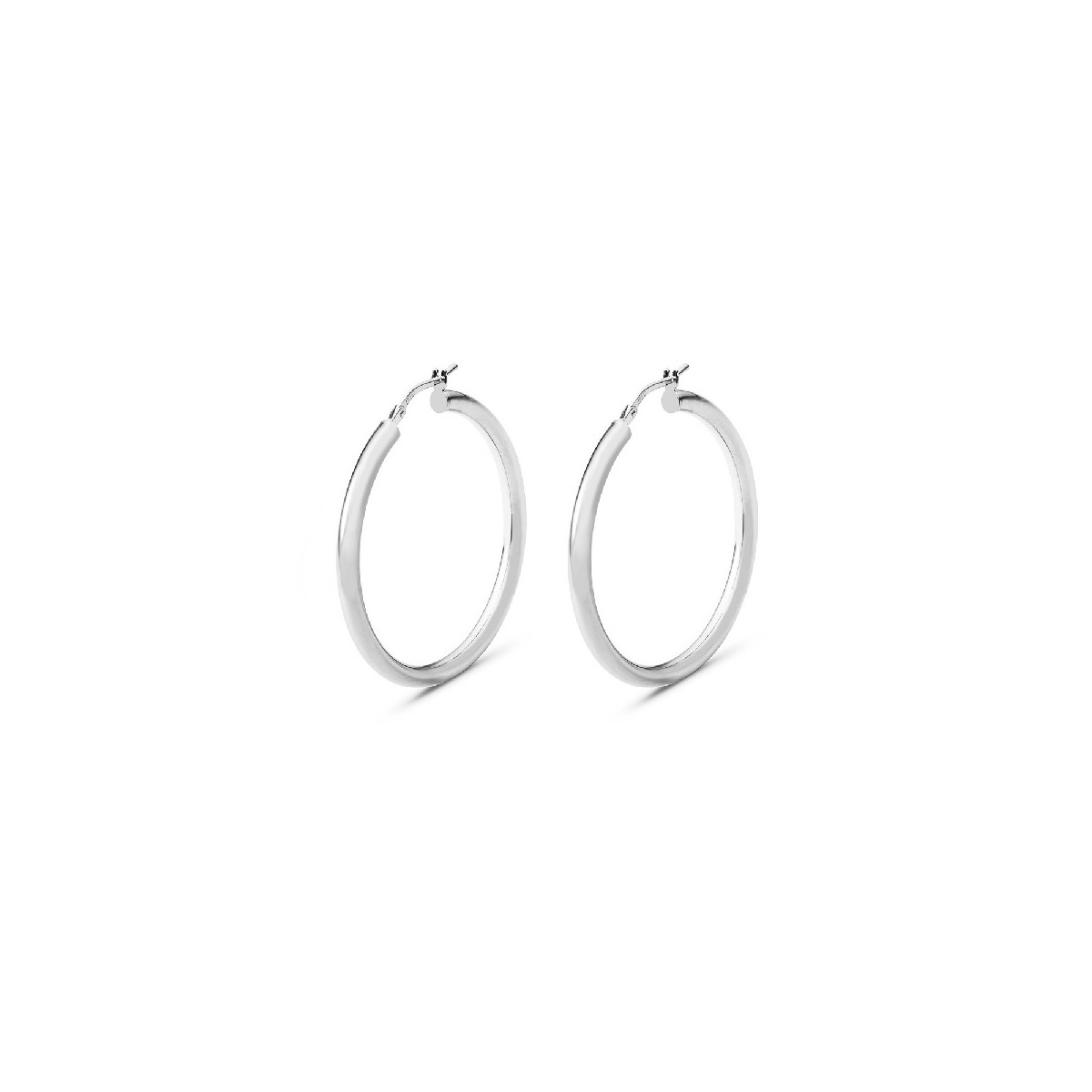 PENDIENTE ARO LISO 3X30MM RODIO - PE4863R