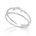 ANILLO DOBLE RIZADO LUNA CIRCONITA - SO1301