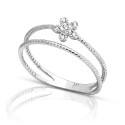 ANILLO DOBLE RIZADO FLOR CIRCONITA - SO1304