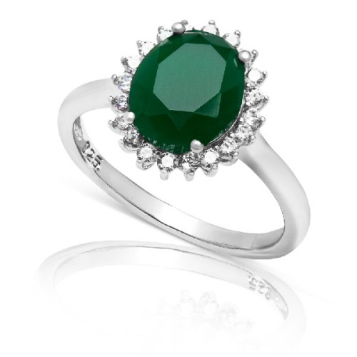 SORTIJA PIEDRA OVAL BORDE CIRCONITA - SO1335/16