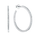 PENDIENTE ARO 40MM CIRCONITAS RODIO - PE4557R/04