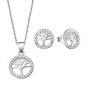 JUEGO ARBOL DE LA VIDA BORDE CIRCONITAS, COLGANTE CON CADENA. - JU2904 JUEGO ARBOL DE LA VIDA BORDE CIRCONITAS, COLGANTE CON CADENA. - JU2904