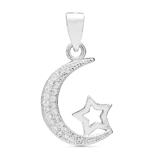COLGANTE MEDIA LUNA CON ESTRELLA - CO2639