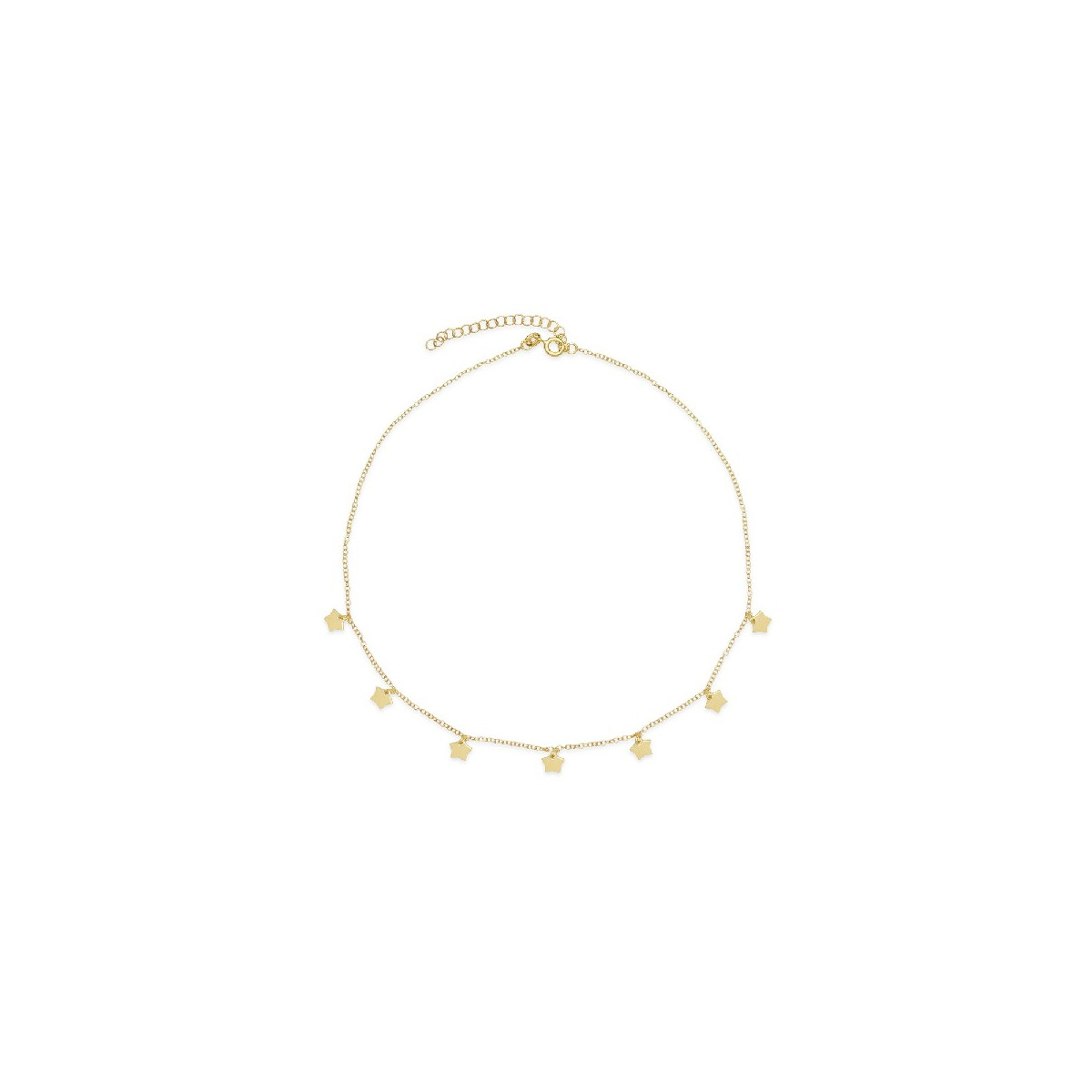 GARG.CADENA 7 ESTRELLAS COLGANDO CHAPADO EN ORO - GA1331CH