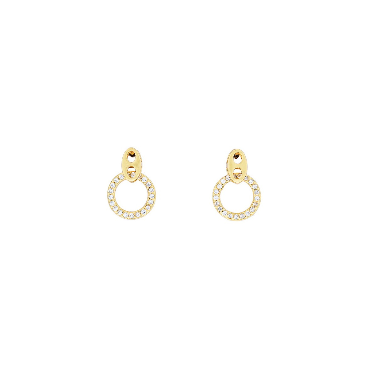 PENDIENTE CALABROTE + CIRCULO CZ - PE6137CH