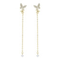 PE. MARIPOSA CZ FLOR LISA+ CADENA CON CZ - PE6317CH