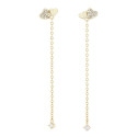 PENDIENTE CORAZON LISO + CZ CADENA CZ - PE6319CH