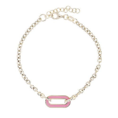 PULSERA CADENA CENTRO ESLABON OVAL ESMALTE - PU5560CH/14