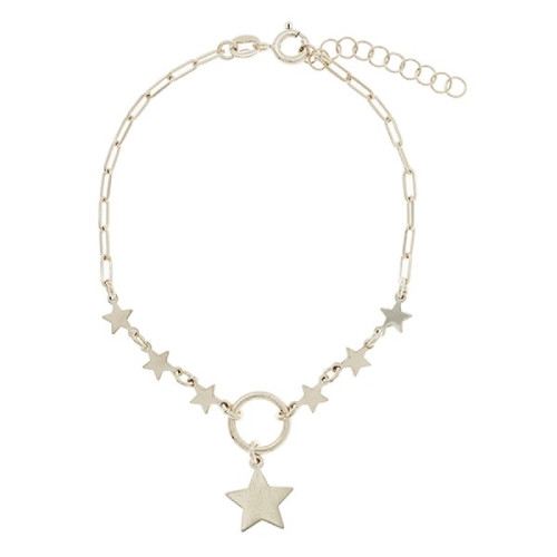 PULSERA ESTRELLAS LINEA Y ESTRELLA COLG - PU5624CH