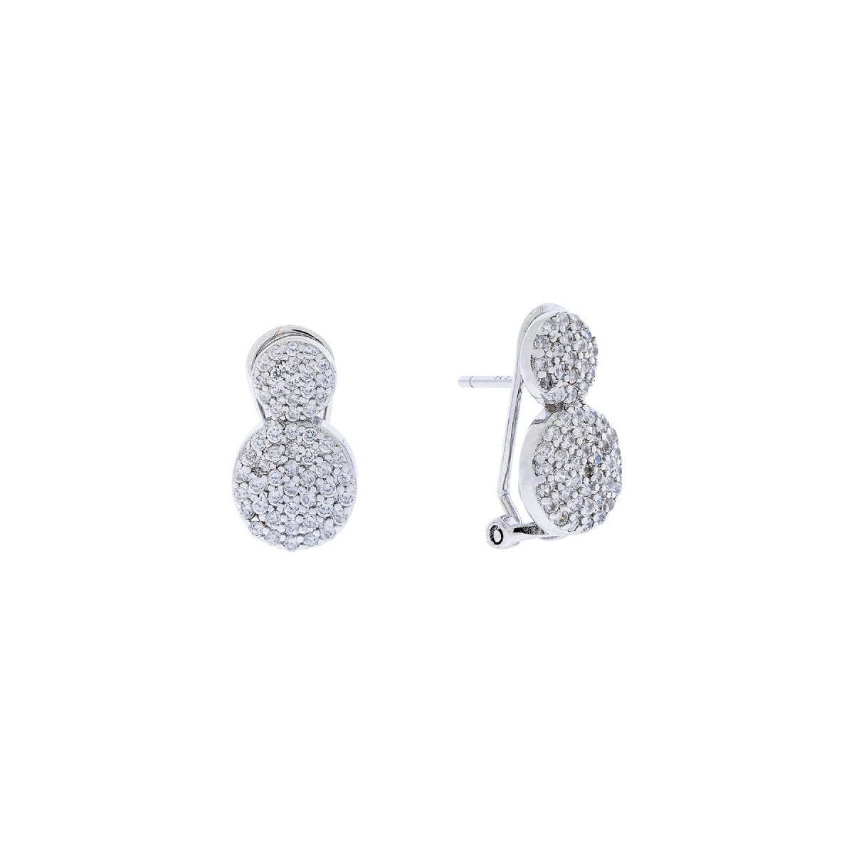 PE. OMEGA 2 CIRCULOS CON CZ - PE6200R
