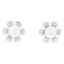 PENDIENTE FLOR 6 PETALOS CENTRO PERLA - PE6206R