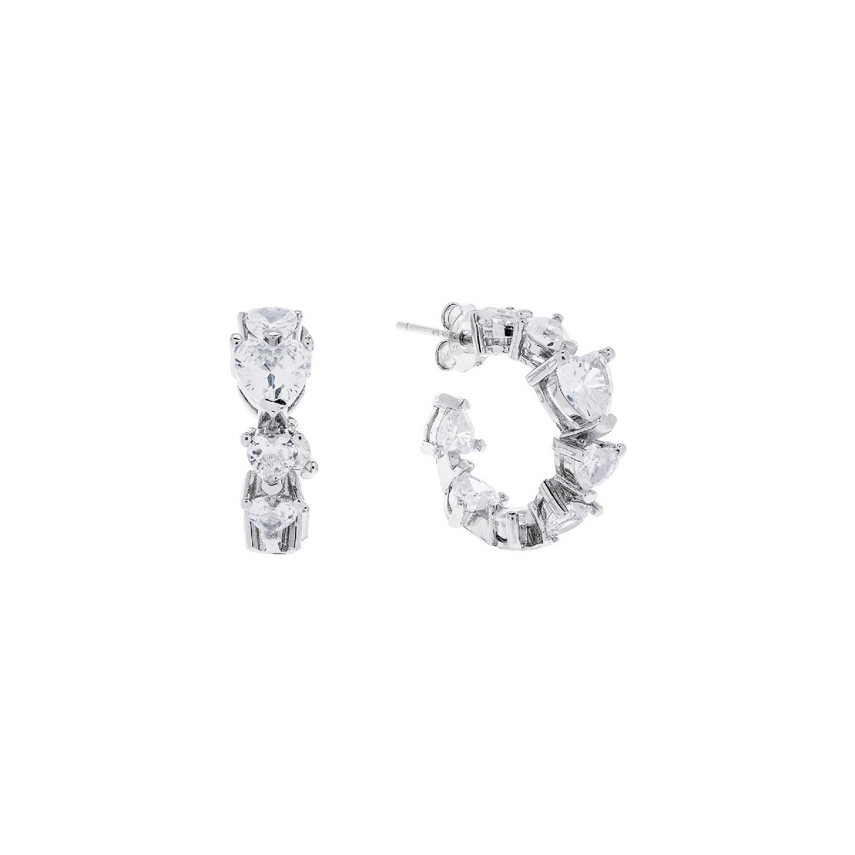 PE. ARO PRESION CORAZONES CZ - PE6219R/04