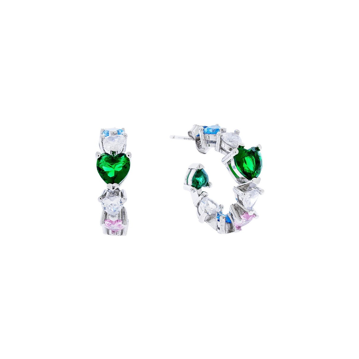 PE. ARO PRESION CORAZONES CZ - PE6219R/24