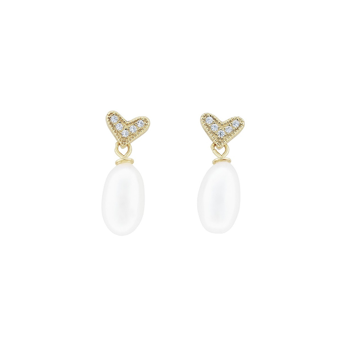 PE. CORAZON CZ + PERLA NATURAL - PE6225CH