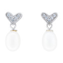 PE. CORAZON CZ + PERLA NATURAL - PE6225R